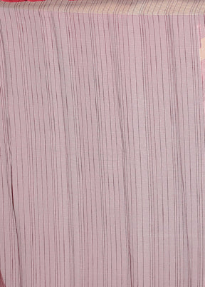 Pink Chiffon Silk Saree With Blouse Piece