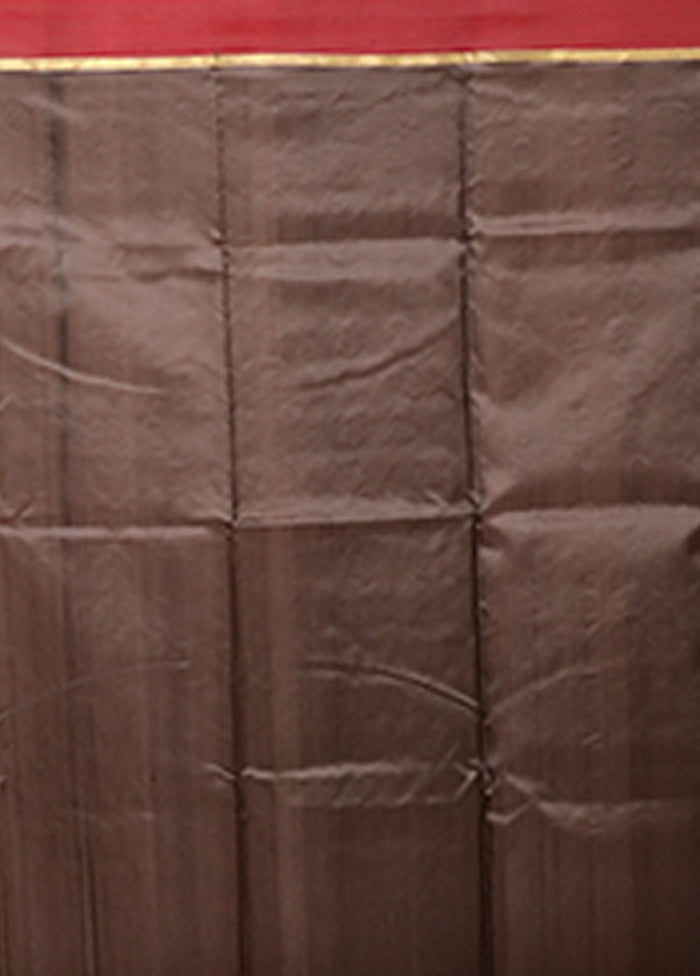 Black Handloom Chanderi Pure Silk Saree With Blouse Piece