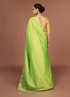 Green Kanjivaram Silk Saree With Blouse Piece