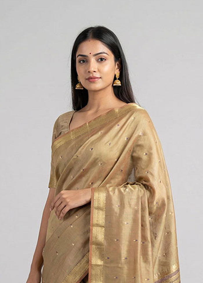 Green Kanjivaram Silk Saree With Blouse Piece