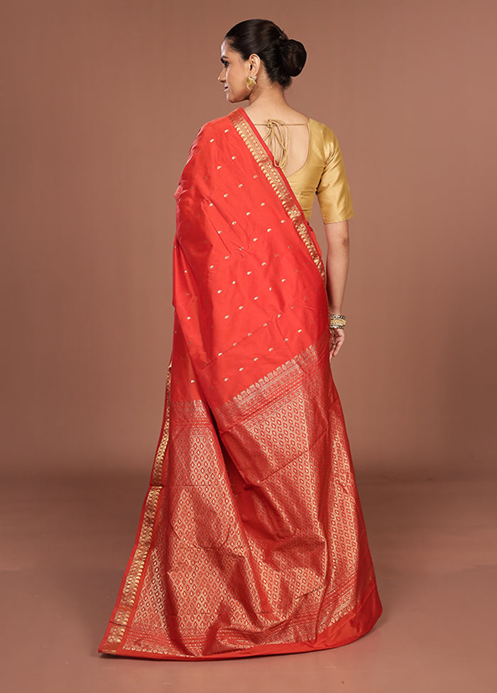 Pink Kanjivaram Silk Saree With Blouse Piece