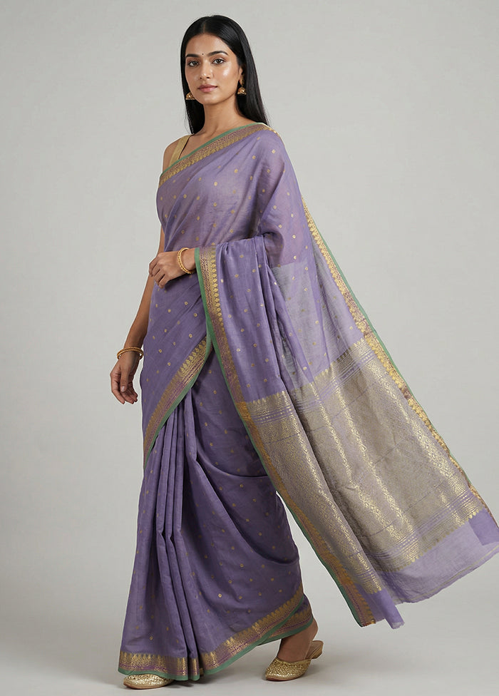 Grey Kanjivaram Silk Saree With Blouse Piece
