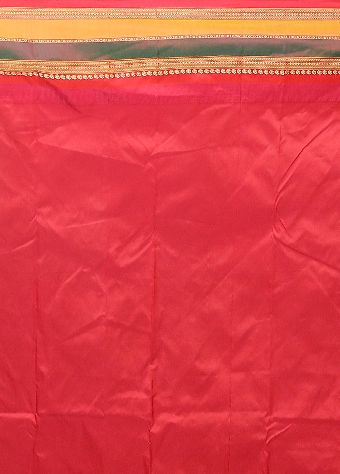 Green Kanjivaram Silk Saree With Blouse Piece