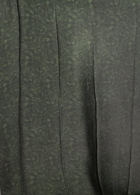 Green Printed Silk Saree Without Blouse Piece
