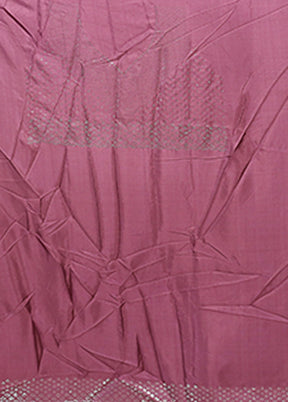 Purple Dupion Silk Saree With Blouse Piece