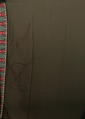 Green Handloom Chiffon Pure Silk Saree With Blouse Piece