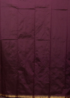 Purple Kanjivaram Silk Saree With Blouse Piece