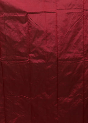 Maroon Kanjivaram Silk Saree With Blouse Piece