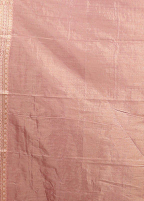 Pink Tissue Silk Saree With Blouse Piece