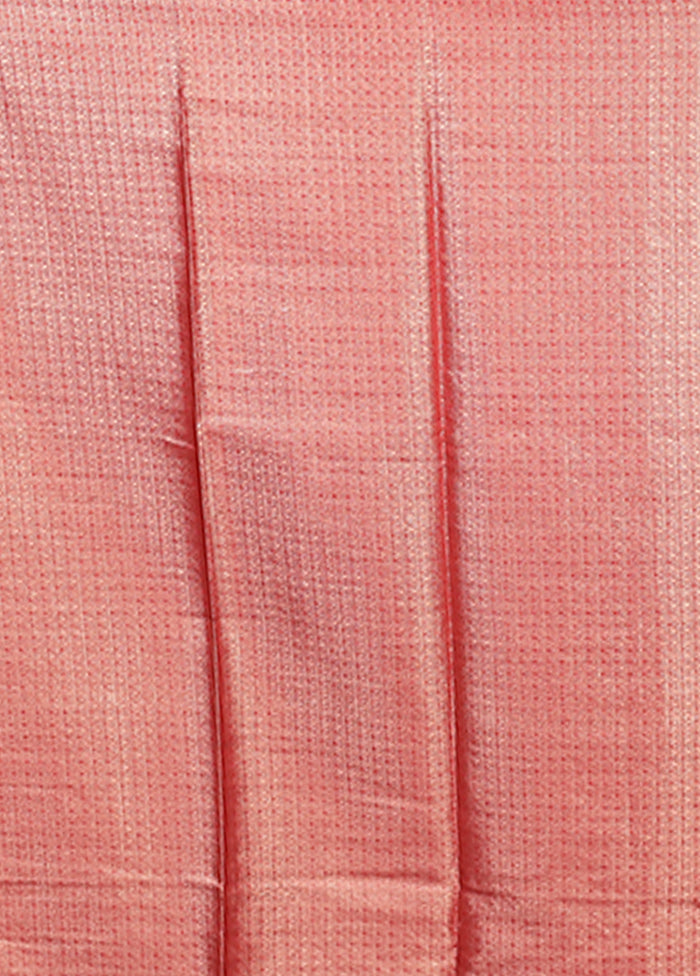 White Dupion Silk Saree With Blouse Piece