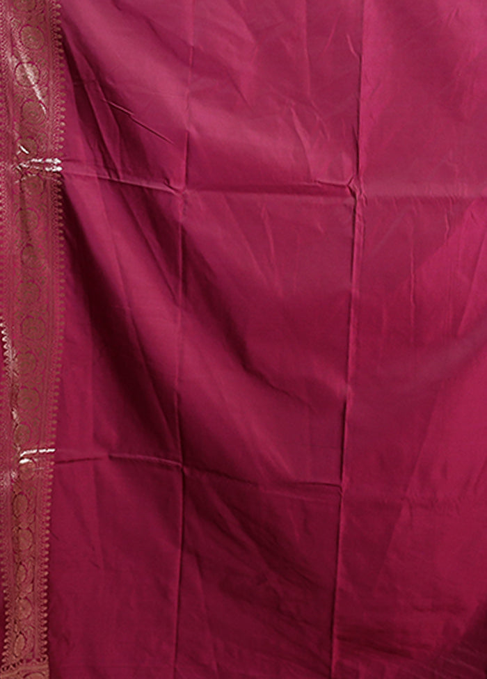 Purple Katan Silk Saree With Blouse Piece