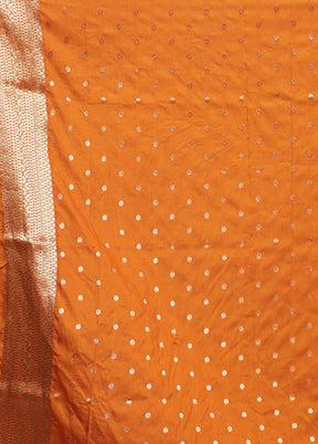 Orange Georgette Saree With Blouse Piece
