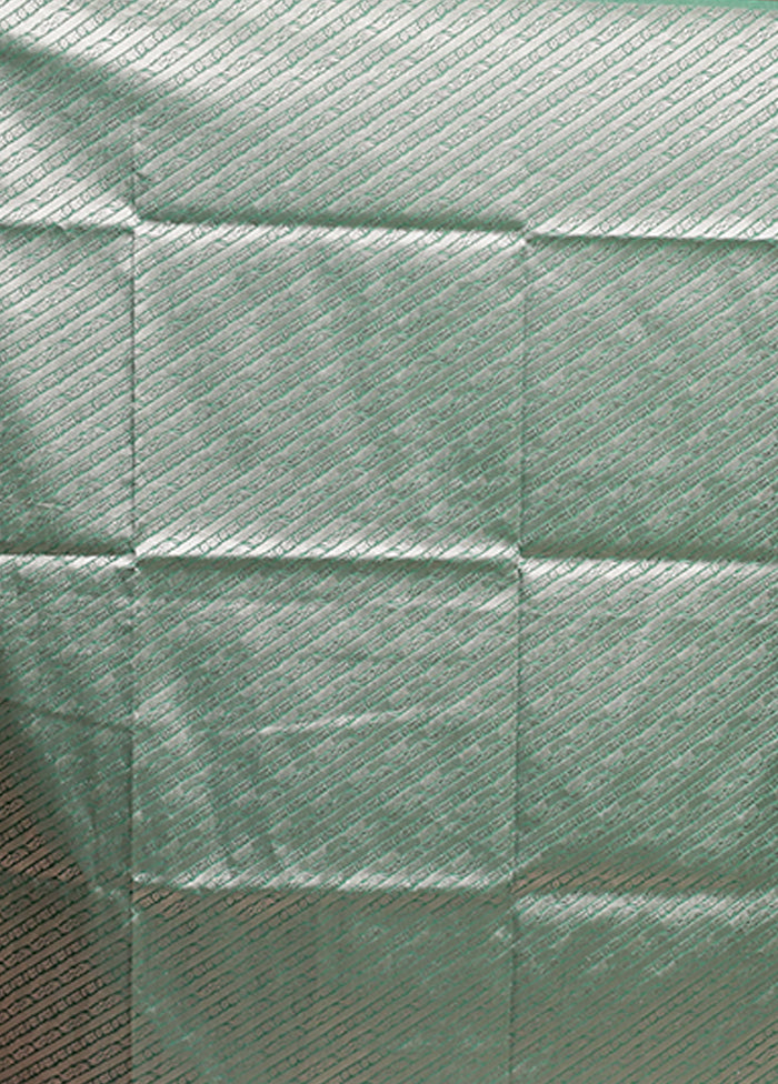 Green Dupion Silk Saree With Blouse Piece
