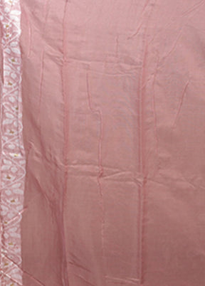 Pink Jamdani Cotton Saree Without Blouse Piece