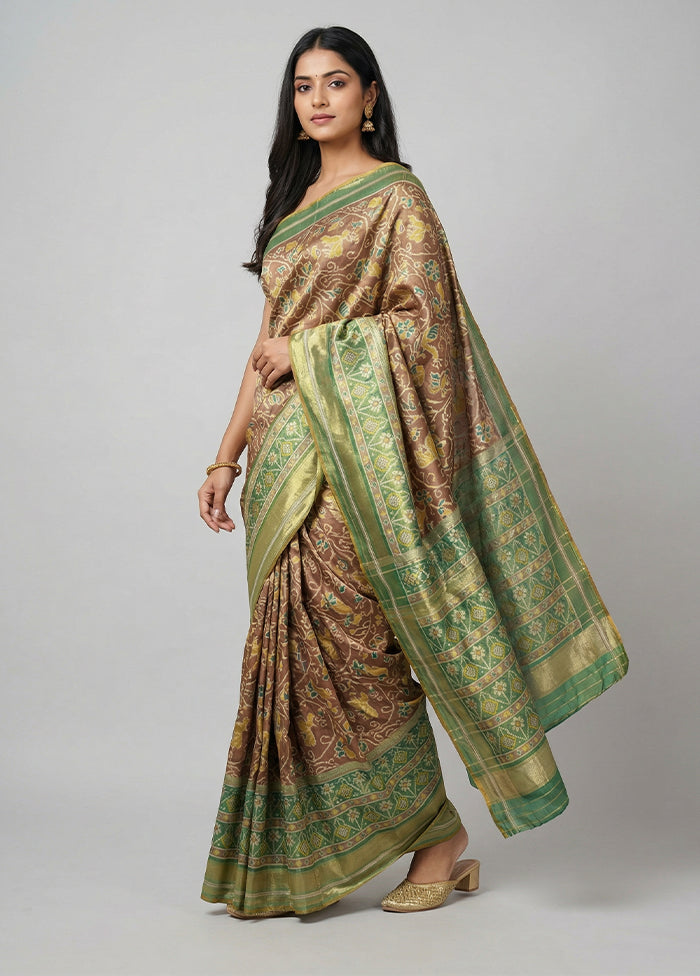 Multicolor Dupion Silk Saree With Blouse Piece