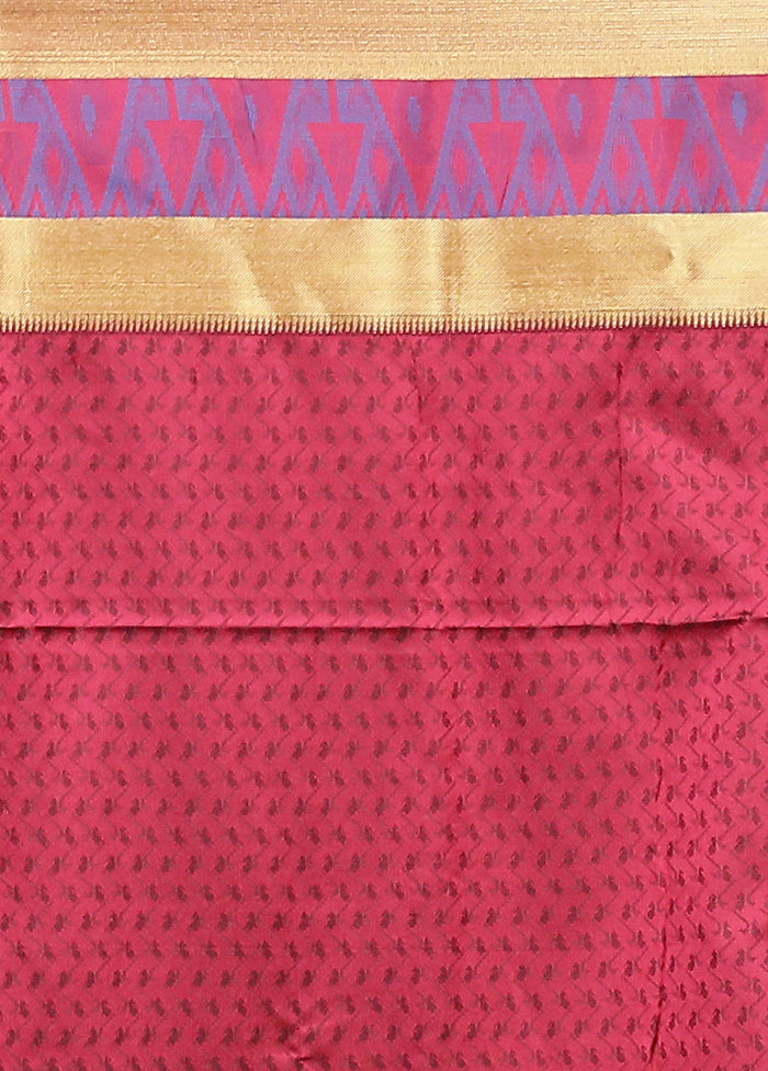 Red Kanjivaram Silk Saree With Blouse Piece