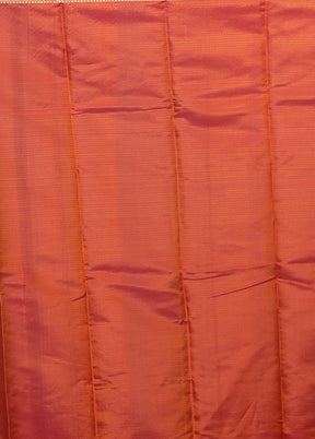 Pink Handloom Kanjivaram Pure Silk Saree With Blouse Piece