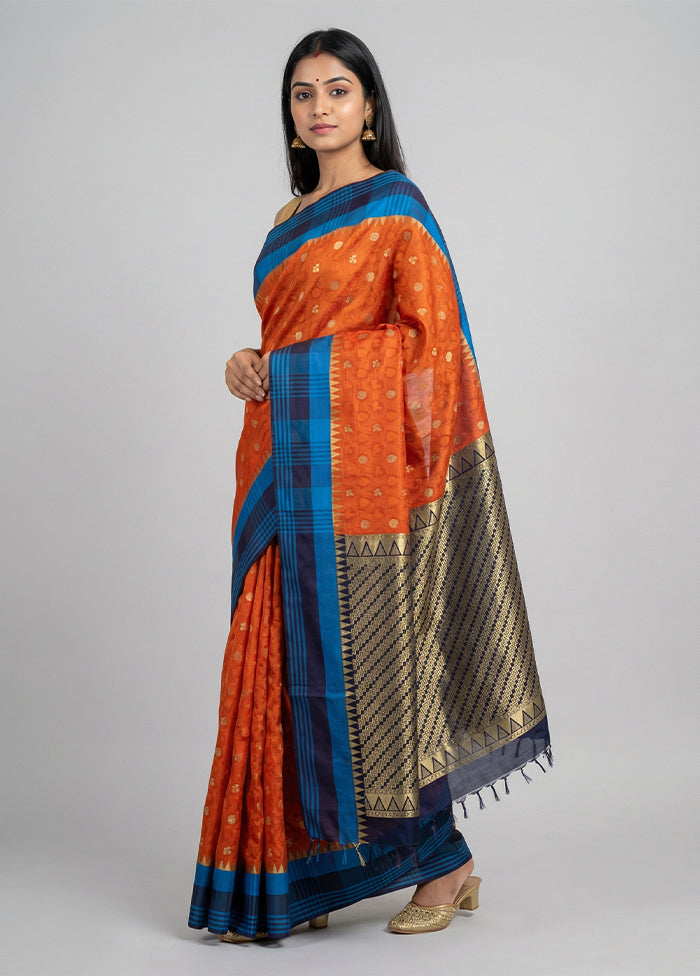 Maroon Kanjivaram Silk Saree With Blouse Piece