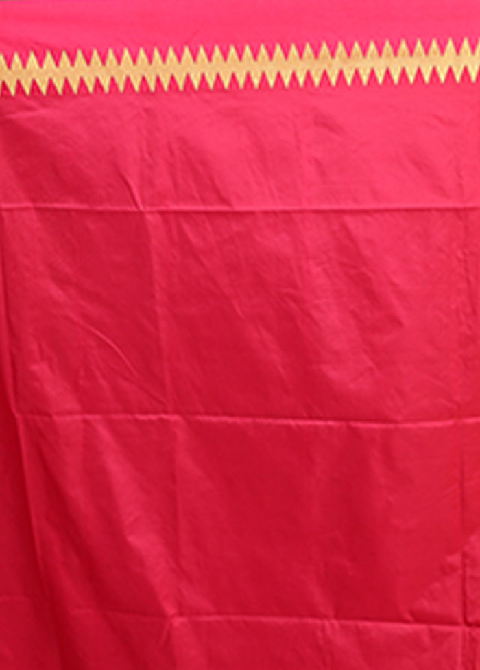Yellow Kanjivaram Silk Saree With Blouse Piece