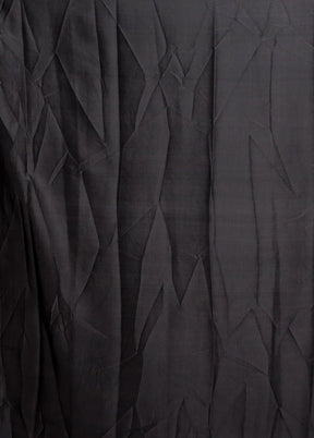 Black Printed Silk Saree With Blouse Piece