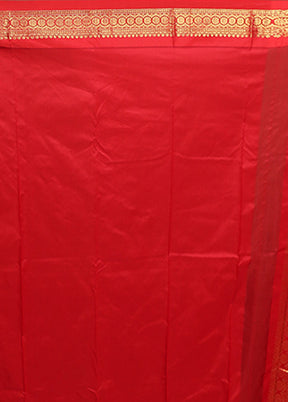 Orange Kanjivaram Silk Saree With Blouse Piece