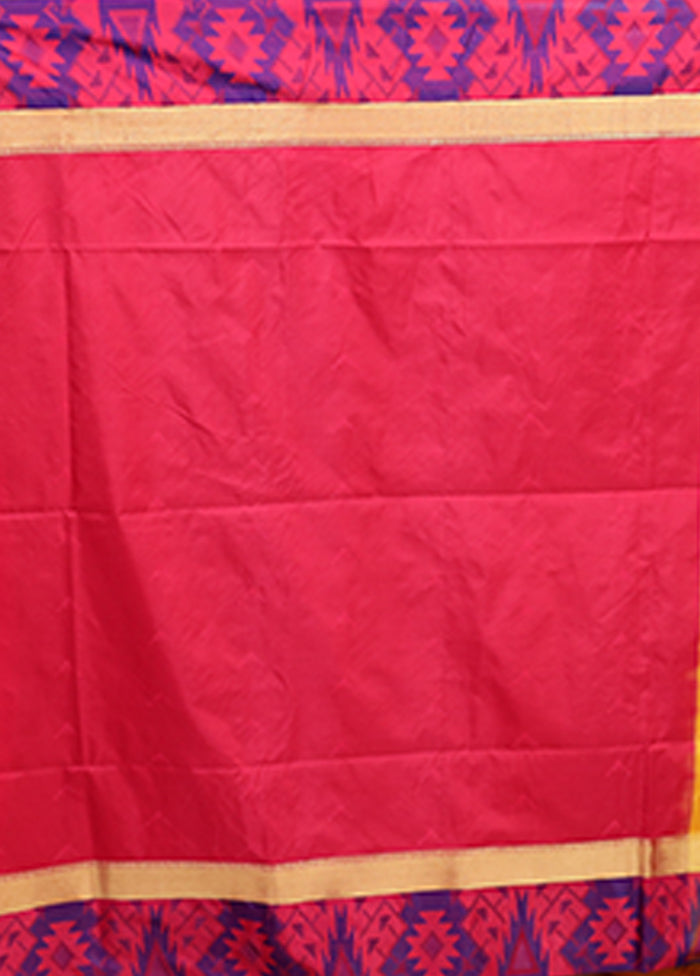 Yellow Kanjivaram Silk Saree With Blouse Piece