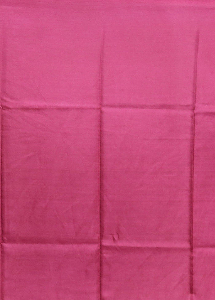 Purple Printed Pure Silk Saree Without Blouse Piece