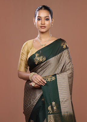 Purple Kanjivaram Silk Saree With Blouse Piece