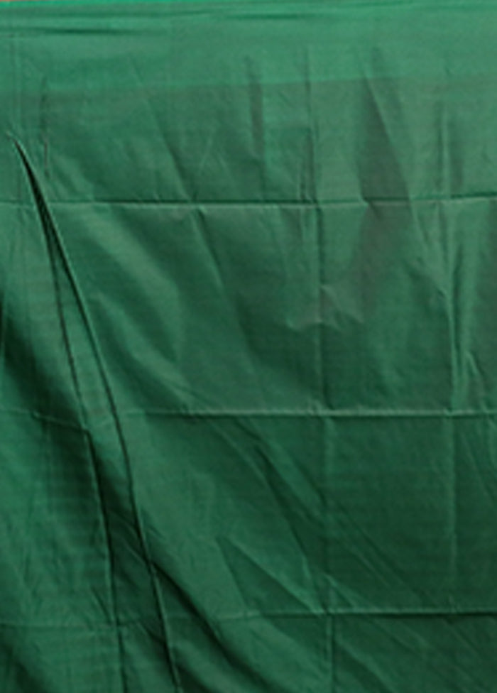 Green Kanjivaram Silk Saree With Blouse Piece