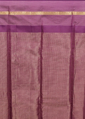 Cream Handloom Kanjivaram Pure Silk Saree With Blouse Piece