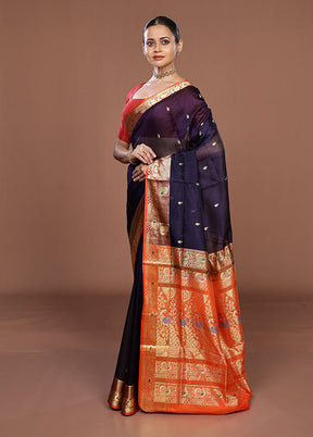 Blue Pure Cotton Saree With Blouse Piece
