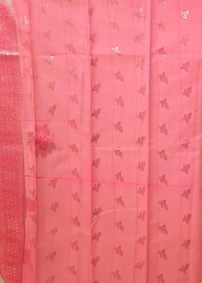 Cream Dupion Silk Saree With Blouse Piece