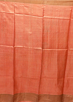 Green Tussar Silk Saree With Blouse Piece
