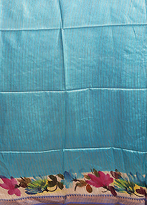 Multicolor Tussar Silk Saree With Blouse Piece