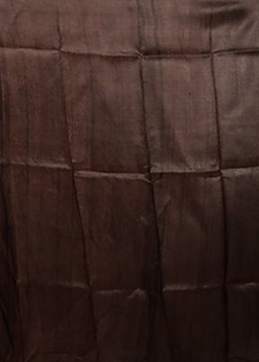 Black Printed Pure Silk Saree Without Blouse Piece