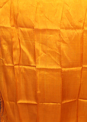 Yellow Printed Pure Silk Saree Without Blouse Piece