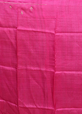 Cream Handloom Tussar Pure Silk Saree With Blouse Piece