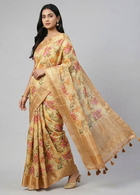 Green Organza Saree With Blouse Piece