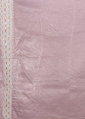 Purple Tissue Silk Saree With Blouse Piece