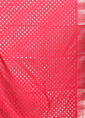 Red Katan Silk Saree With Blouse Piece