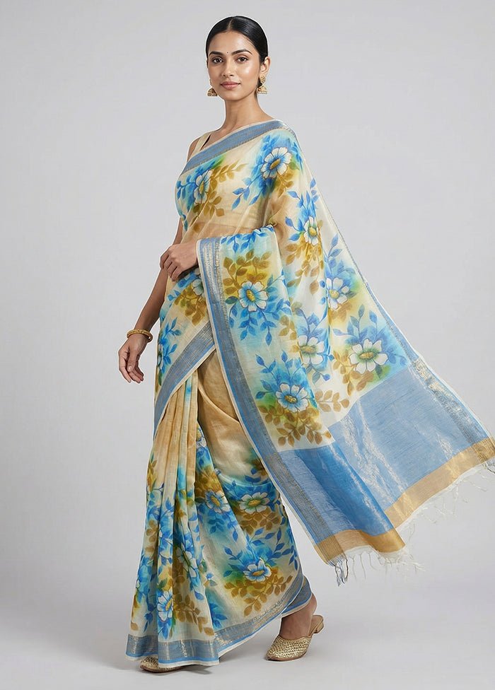 Purple Handloom Tussar Pure Silk Saree With Blouse Piece