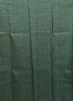 Green Dupion Silk Saree With Blouse Piece