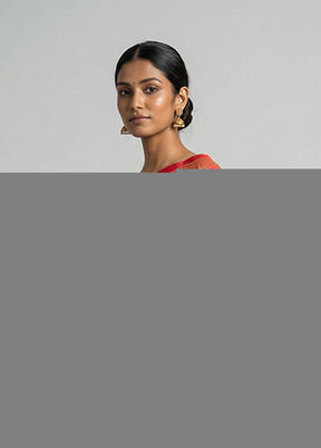 Red Banarasi Silk Saree With Blouse Piece