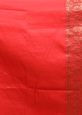 Cream Assam Silk Saree With Blouse Piece