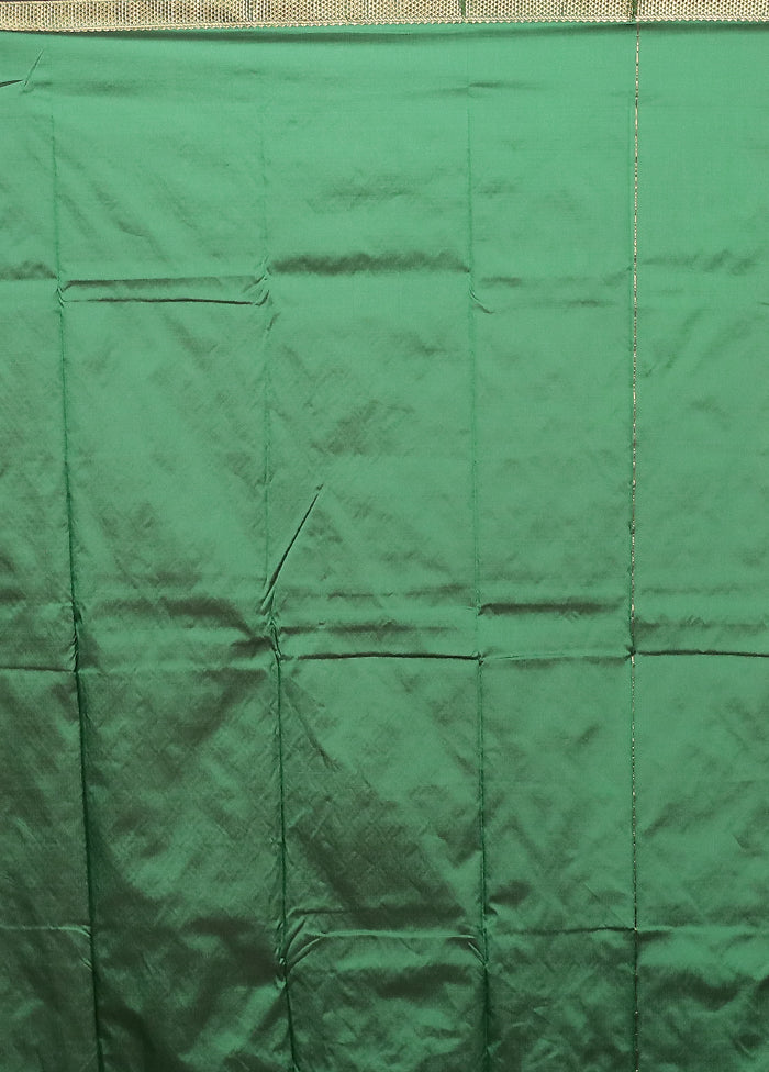 Green Kanjivaram Silk Saree With Blouse Piece