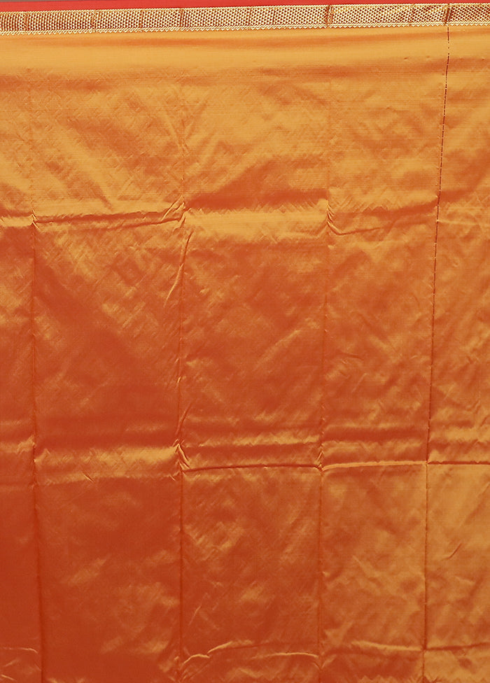 Yellow Kanjivaram Silk Saree With Blouse Piece
