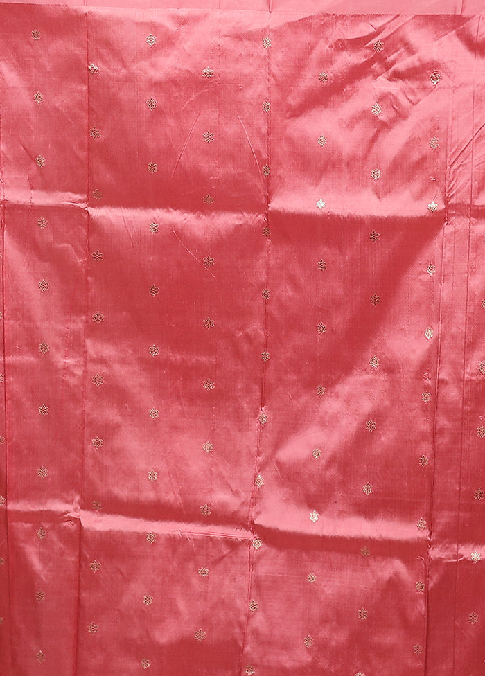Cream Handloom Katan Pure Silk Saree With Blouse Piece