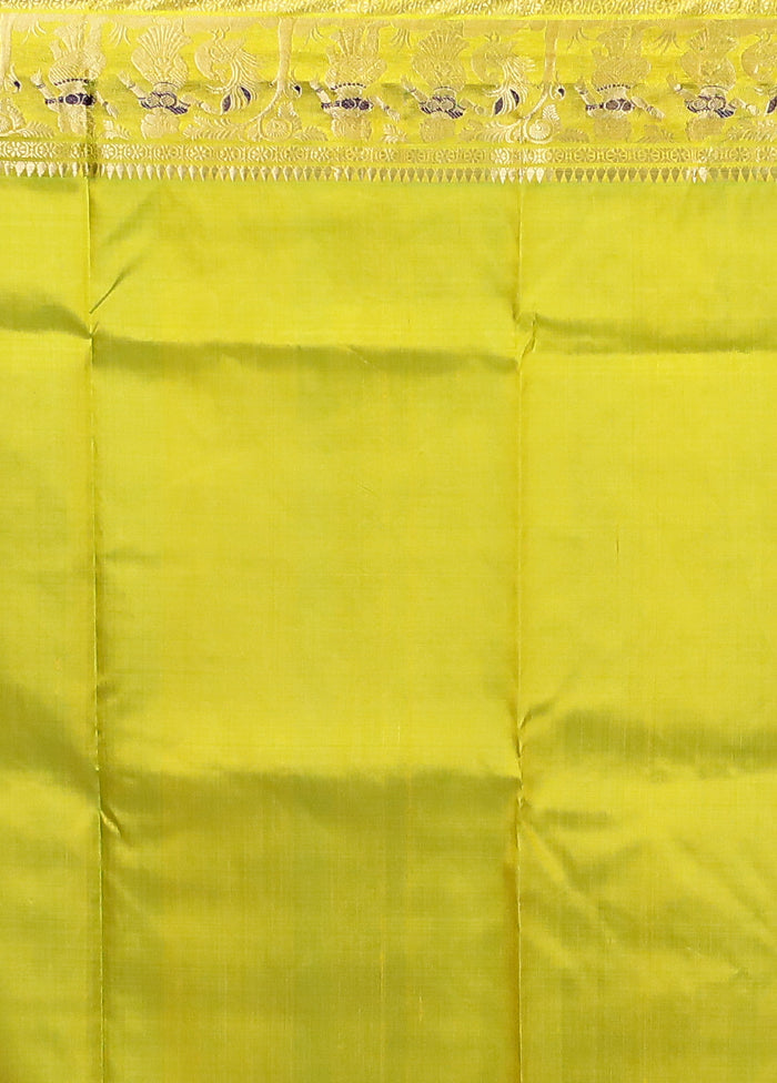Blue Handloom Swarnachuri Pure Silk Saree With Blouse Piece