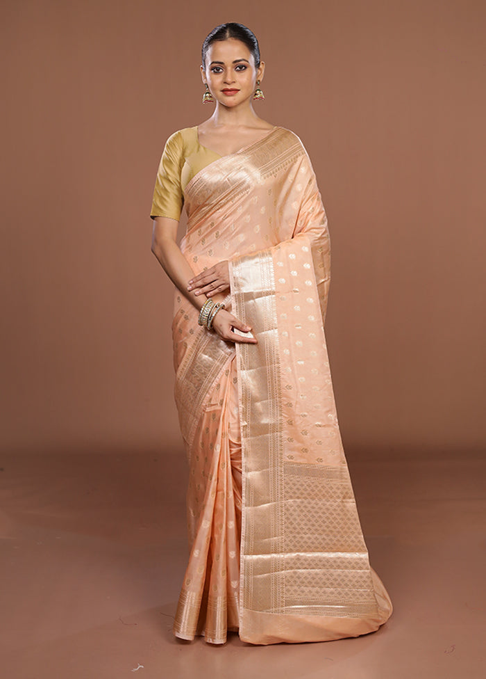 Pink Dupion Silk Saree With Blouse Piece