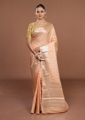 Pink Dupion Silk Saree With Blouse Piece